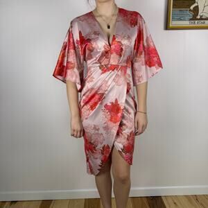 MICHAEL COSTELLO x REVOLVE Fatima LOW CUT FLORAL DRESS XS